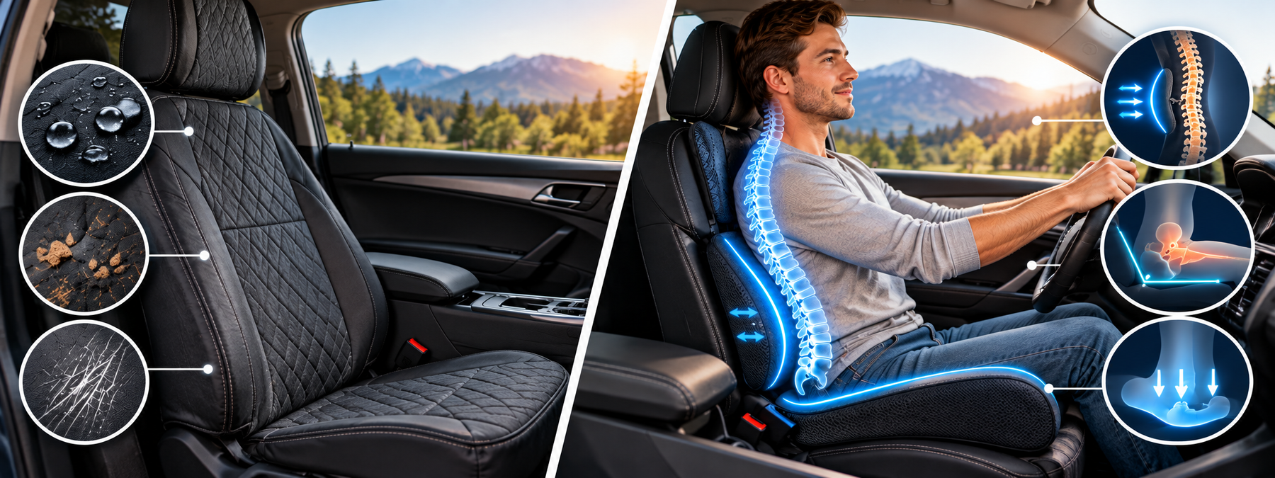 Car Seat Cushion vs Seat Cover: What's the Difference?